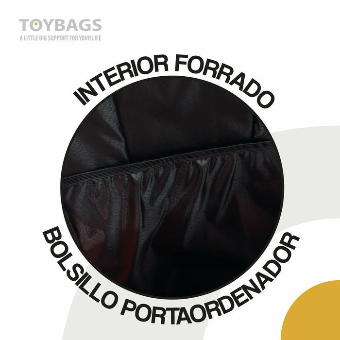 Toybags Sac à dos Hello Kitty double compartiment avec chariot noir T963
