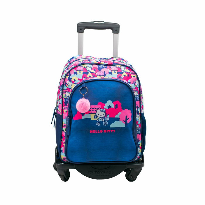 Toybags Sac à dos Hello Kitty double compartiment avec chariot noir T963