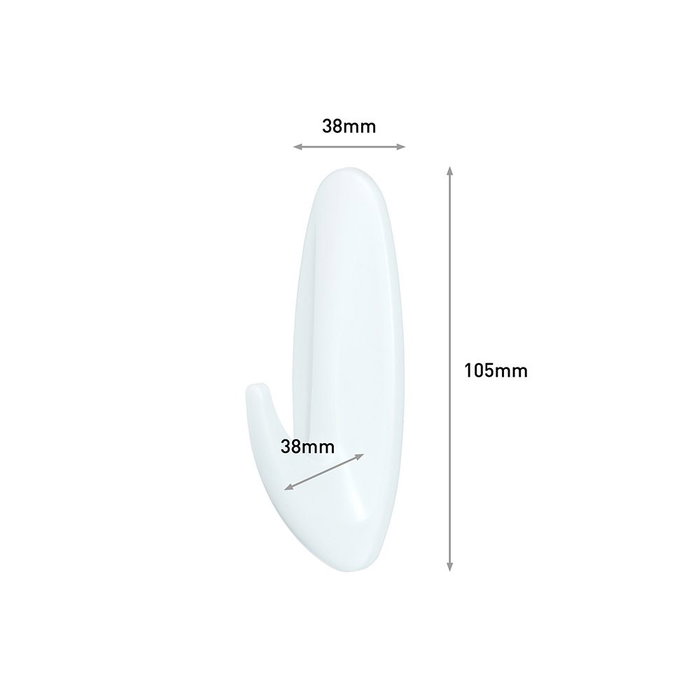 Crochet pour suspendre 3M 2,2 Kg Blanc Bois Plastique (1 Unité)
