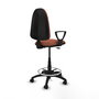 PIQUERAS Y CRESPO Tabouret de bureau Marron avec accoudoirs fixes