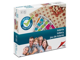 Cayro Loteria XXL - Jeu de société de cartes XXL en bois, multilingue, en espagnol, pour adultes et familles (âge minimum conseillé : 8 ans)