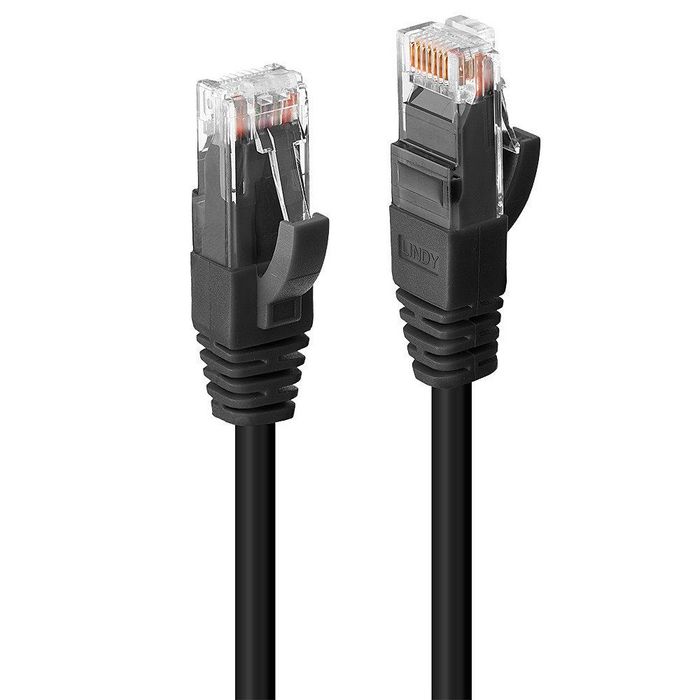 Lindy Câble réseau RJ45 Cat.6 U/UTP LSZH Gigabit Ethernet 1 mètre - Noir Lindy Câble réseau RJ45 Cat.6 U/UTP LSZH Gigabit Ethernet 1 mètre - Noir