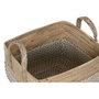 Set de basket Home ESPRIT Blanc Naturel Marron Clair PVC Herbier marin Joncs 43 x 38 x 36 cm 2 Pièces