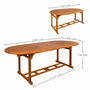 Table extensible Aktive Bois d'acacia Extensible Ovale 200 x 100 x 74 cm