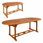 Table extensible Aktive Bois d'acacia Extensible Ovale 200 x 100 x 74 cm