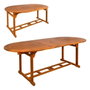 Table extensible Aktive Bois d'acacia Extensible Ovale 200 x 100 x 74 cm