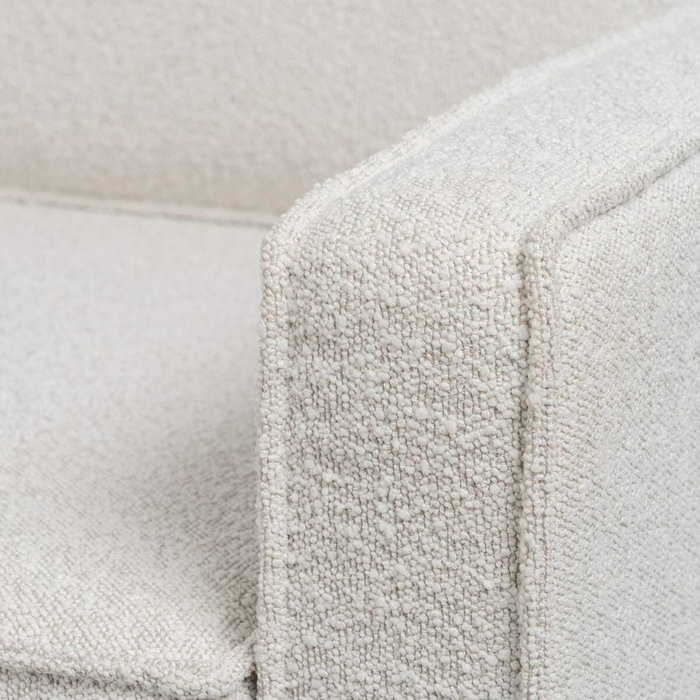 BigBuy Home Canapé trois places 213 x 87 x 90 cm Blanc Métal