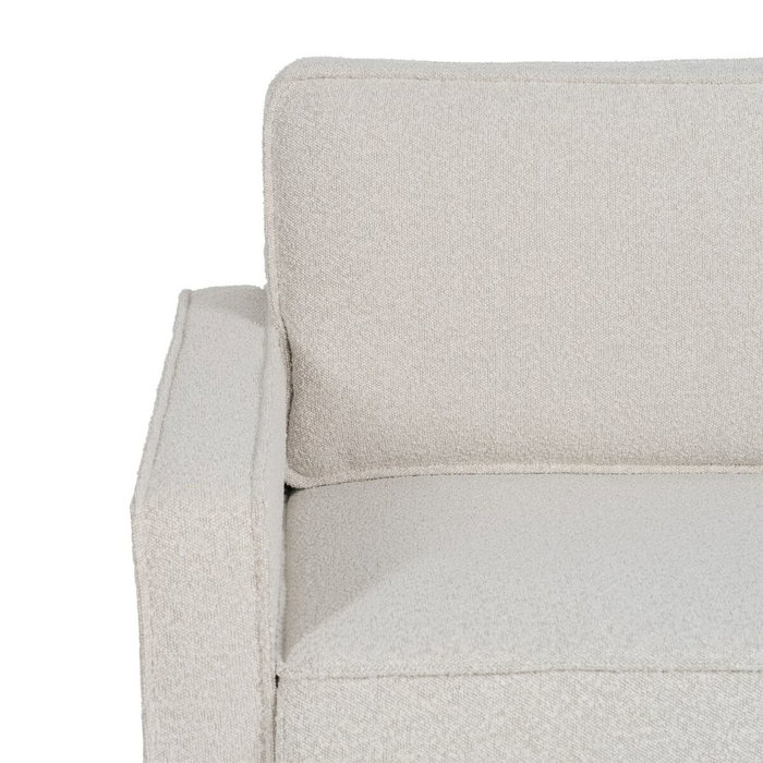 BigBuy Home Canapé trois places 213 x 87 x 90 cm Blanc Métal