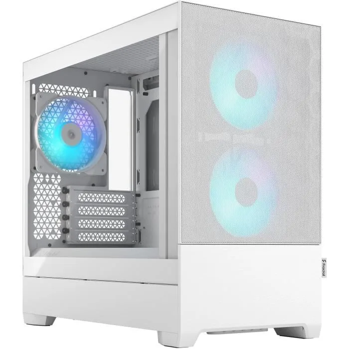 Fractal Design Pop Mini Air RGB TG Clear White Boîtier PC Mini Tour Blanc Micro ATX Mini-ITX