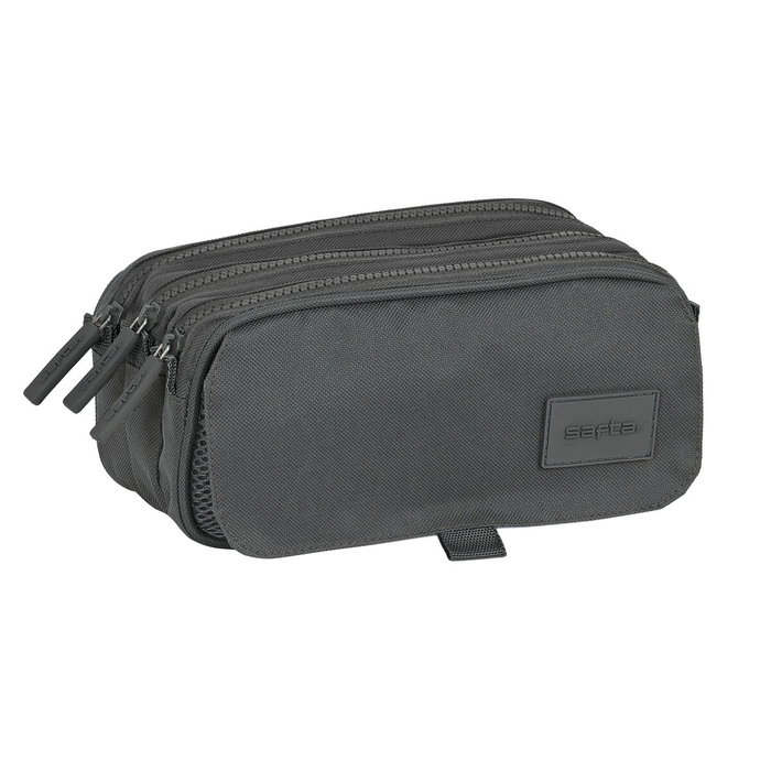 Safta Trousse Fourre-Tout Triple Gris