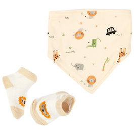 Tom et Zoe Ensemble Bavoir et Chaussettes pour Garçon