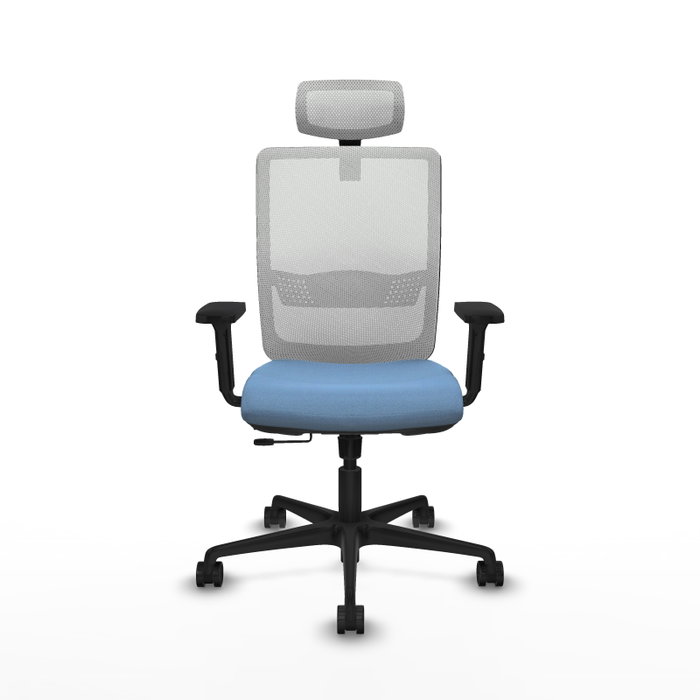 Piqueras Y Crespo Haches - Chaise de bureau Sincro/Traslack, Bleu ciel et Blanc
