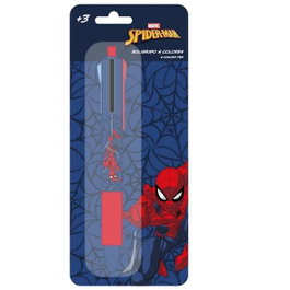Safta Stylo à bille rétractable Spider-Man 4 couleurs 8x19cm