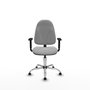 PIQUERAS Y CRESPO Chaise de bureau Algarra - Gris clair - Base chromée