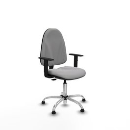 PIQUERAS Y CRESPO Chaise de bureau Algarra - Gris clair - Base chromée