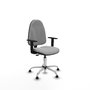 PIQUERAS Y CRESPO Chaise de bureau Algarra - Gris clair - Base chromée