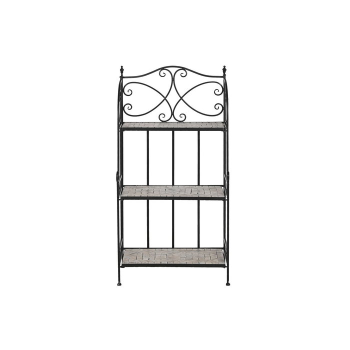 Étagère Home ESPRIT Noir Multicouleur Céramique Forge 3 Etagères 54 x 29 x 121 cm 58 x 31,5 x 117 cm