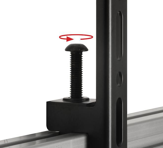 B-Tech Bras de Montage Universel System X - Interface VESA 400, Support jusqu'à 70 kg et 70", Fixation Paysage ou Portrait, Noir