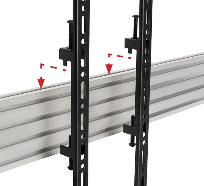 B-Tech Bras de Montage Universel System X - Interface VESA 400, Support jusqu'à 70 kg et 70", Fixation Paysage ou Portrait, Noir