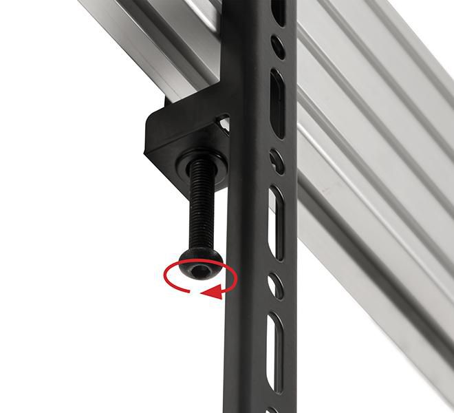 B-Tech Bras de Montage Universel System X - Interface VESA 400, Support jusqu'à 70 kg et 70", Fixation Paysage ou Portrait, Noir
