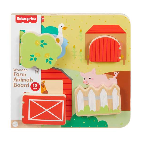 Mattel - Jeu en bois animaux coucou-caché 20 x 20 x 1,91 cm - Jeu d'éveil pour enfants dès 18 mois Mattel - Jeu en bois animaux coucou-caché 20 x 20 x 1,91 cm - Jeu d'éveil pour enfants dès 18 mois