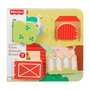 Mattel - Jeu en bois animaux coucou-caché 20 x 20 x 1,91 cm - Jeu d'éveil pour enfants dès 18 mois
