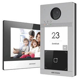 Hikvision Kit d'interphone vidéo IP pour villa avec unité extérieure DS-KV8113-WME1(C) et unité intérieure DS-KH6320-WTE1