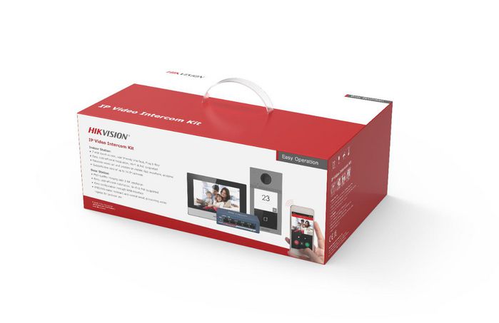 Hikvision Kit d'interphone vidéo IP pour villa avec unité extérieure DS-KV8113-WME1(C) et unité intérieure DS-KH6320-WTE1