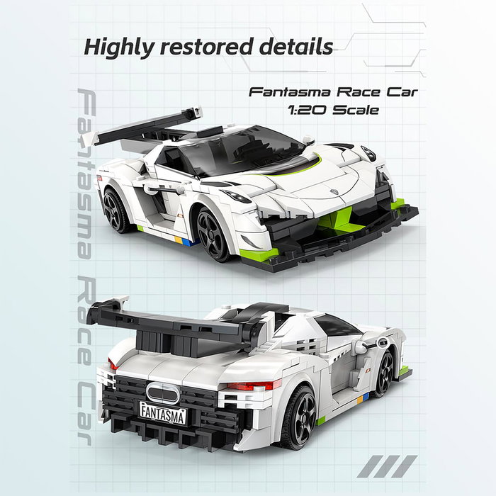 DEQUBE CADA Fantasma Voiture de Sport Télécommandée Bluetooth App + RC 322 Pièces DEQUBE CADA Fantasma Voiture de Sport Télécommandée Bluetooth App + RC 322 Pièces