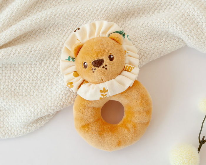 KioKids Hochet de Peluche Lion Sonore Jouet de Développement Sensoriel pour Bébé Dès la Naissance - Orange KioKids Hochet de Peluche Lion Sonore Jouet de Développement Sensoriel pour Bébé Dès la Naissance - Orange