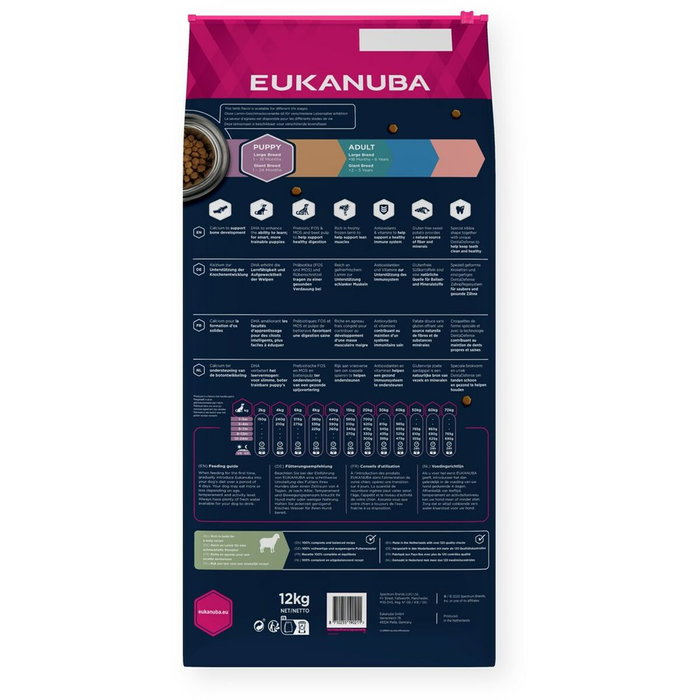 Eukanuba Grain Free Puppy Large & Giant Agneau 12 kg