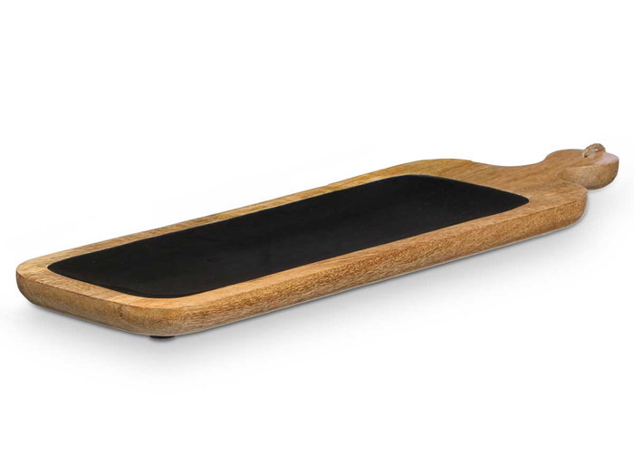 Giftdecor Bandeja Rectangular avec Anse en Bois de Manguier Noir 50.7 x 14 x 3 cm (Set de 6) Giftdecor Bandeja Rectangular avec Anse en Bois de Manguier Noir 50.7 x 14 x 3 cm (Set de 6)