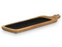 Giftdecor Bandeja Rectangular avec Anse en Bois de Manguier Noir 50.7 x 14 x 3 cm (Set de 6)