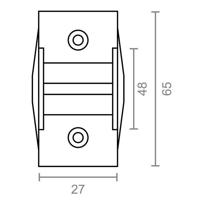 EDM Guide ruban persienne métallique PR11 blanc acier 27x20x65 mm