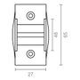 EDM Guide ruban persienne métallique PR11 blanc acier 27x20x65 mm