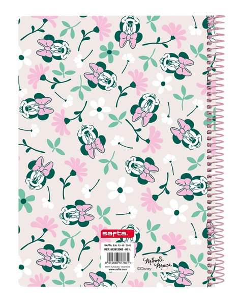 Safta Carnet A5 80 pages couverture rigide Minnie Mouse Minty 15,5x22 cm Safta Carnet A5 80 pages couverture rigide Minnie Mouse Minty 15,5x22 cm