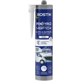 Bostik Fixpro MSP 104 - Mastic colle multifonction pour véhicule et bateau - Résiste aux intempéries et à l'eau de mer - Blanc - 290 ml