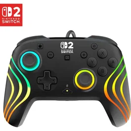 Turtle Beach Afterglow Wave - Manette Gaming Filaire RGB - Nintendo Switch 2 - Noir