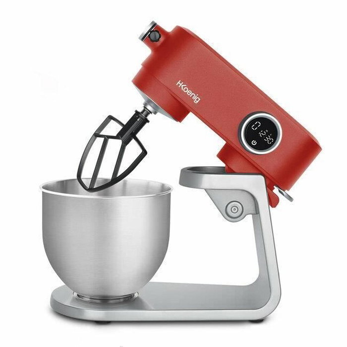 Hkoenig Robot pâtissier KM124 Rouge mat et argent Hkoenig Robot pâtissier KM124 Rouge mat et argent