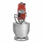H.Koenig Robot pâtissier KM124 - 5L, 800 W, 8 vitesses - Rouge mat et argent - Accessoires inclus