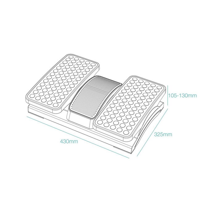 Repose-pied Ergonomique TooQ TQFR0605-B Noir