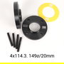 OMP Speed Spacers Double Centrage Largeur 20 mm Pcd 4x114.3 Cb.H 69.1 Cb.W 69.1 Od 149 Écrous M12x1.25 OMPS08322001
