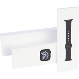 Apple Watch Series 11 GPS - 42mm - Boîtier Aluminium Jet Black - Bracelet Black Sport Band S/M