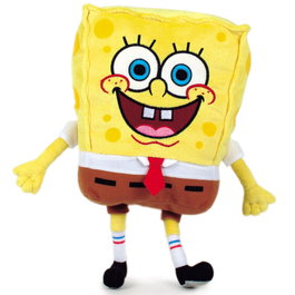 PLAY BY PLAY Peluche Bob Esponja officielle 26 cm - Doudou personnage SpongeBob SquarePants en peluche ultra douce