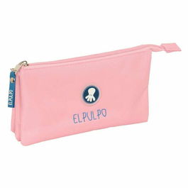 Trousse Fourre-Tout Triple El Pulpo Bleu clair 22 x 12 x 3 cm