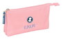 Safta Portatodo Triple El Pulpo - Porte-tout triple Octopus Rose - Dimensions: 22 x 12 x 3 cm - A partir de 36 mois