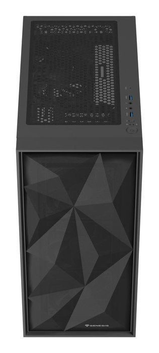 Genesis Diaxid 605F Boîtier PC Gaming Midi Tower Noir Verre Trempé ATX USB 3.0
