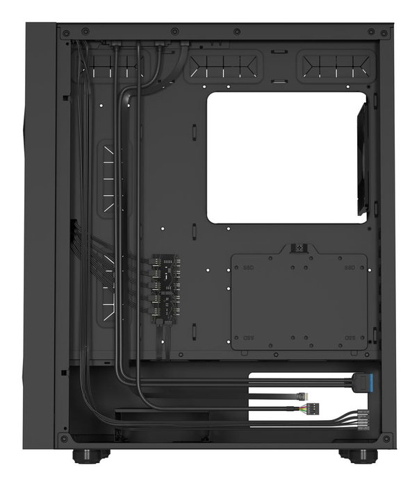 Genesis Diaxid 605F Boîtier PC Gaming Midi Tower Noir Verre Trempé ATX USB 3.0