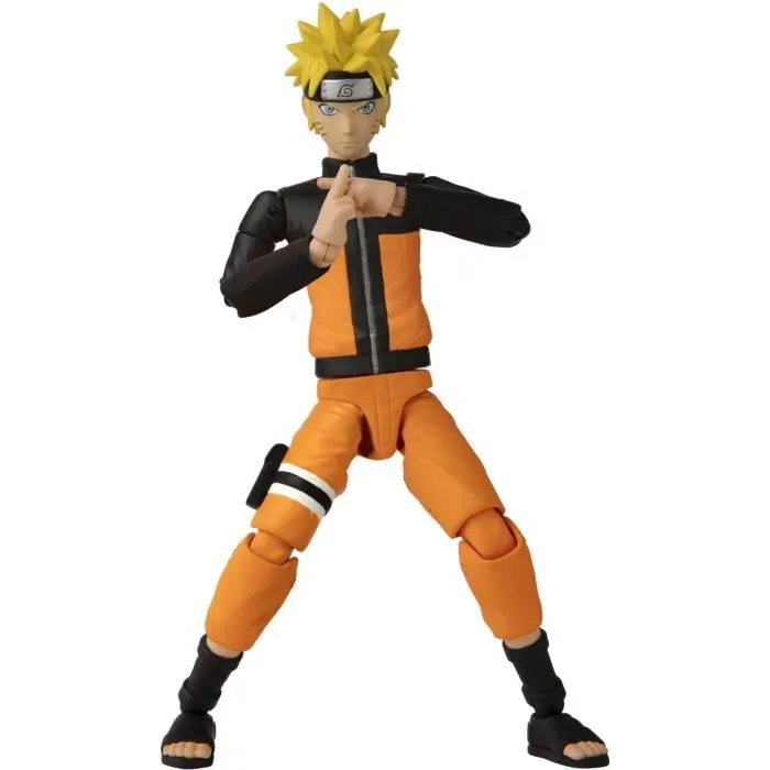 Bandai - Figurine Anime Heroes Naruto Uzumaki 17 cm - Naruto Shippuden - 16 Points d'Articulation - Collection