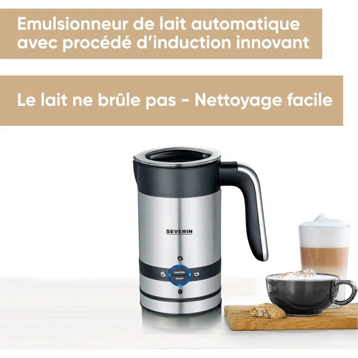 Severin SM3584 Émulsionneur de lait induction 200 ml inox/noir